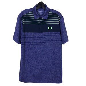 Under Armour Shirt Men’s M Medium The Playoff Polo Golf Heatgear Armor Striped